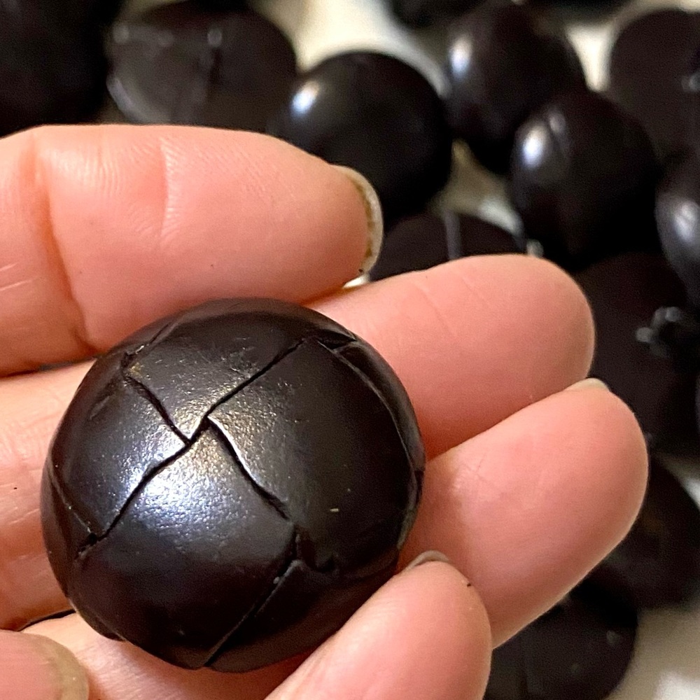 NEW PACKAGE of 50 Buttons, Dark Brown, Made in Jamaica